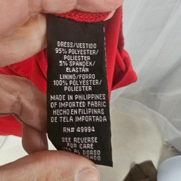 NWT R&M Richards Red Glittery Sheer Formal Romantic Mature Dress and Jacket 22W - Picture 15 of 16